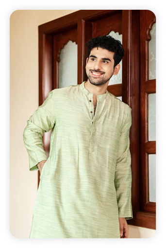 Men's Black - Kurta And Pant Set