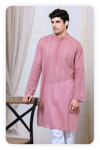 Men's Black - Kurta And Pant Set