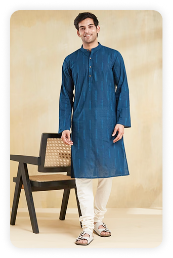 Men's Black - Kurta And Pant Set
