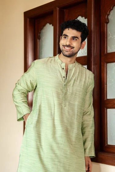 Men's Black - Kurta And Pant Set